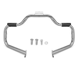 Dasen Mustache Engine Guard, Highway Crash Bar Protector 1.25" Fat Triple Plating Compatible with Harley Softail FL Models Deluxe Fat Boy Slim Heritage Springer Classic Cross Bones 2000-2017 Chrome