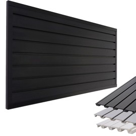 Slatwall Panel Garage Slat Wall Storage Systems, PVC Slat Wall Paneling Garage Tool Organizer Wall Mount, Black 4’x2’ Slatwall Panels Garage Wall Organizer, Garage Storage & Organization Products