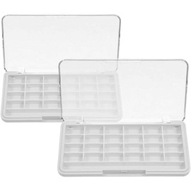 Beavorty 2 Envases Recargables Paleta De Maquillaje Vacía Para Pintalabios Caja De Sombra De Ojos Vacía Contenedor Transparente Portátil Para Viaje Y 