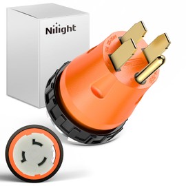 Nilight 50 Amp to 50Amp RV Power Adapter 125/250 Volt Twist Locking Connector 14-50P to SS2-50R 50A Male Plug to 50A Female Receptacle for RVs Generator Camper Caravan Shore Power Converter