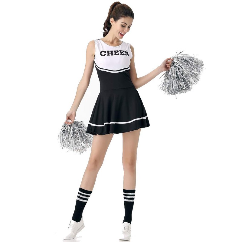 ThreeH Disfraz de animadora Disfraces Uniforme musical de mujer Traje