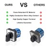 VictorsHome Interruptor de cambio SYW28-20 de 4 posiciones, 8 terminales,