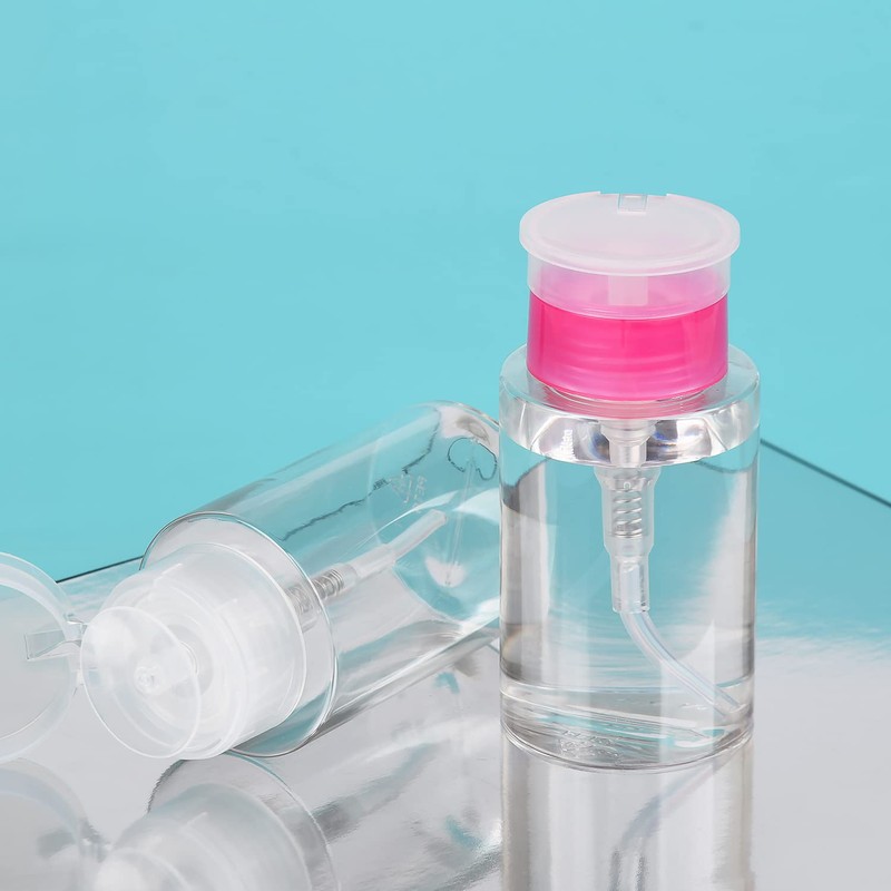 MFUOE 2pcs 150ml Nail Polish Remover Pump Dispenser Empty Bottle