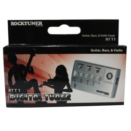 RockTuner T1 Guitar Bass Violin Tuner Silver
