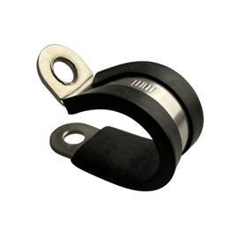 On1shelf Rubber Lined P Clips Hose Pipe Clamp Stainless Steel - Premium Quality- 32mm x10 pieces