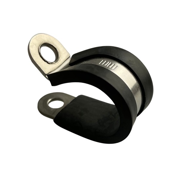 On1shelf Rubber Lined P Clips Hose Pipe Clamp Stainless Steel