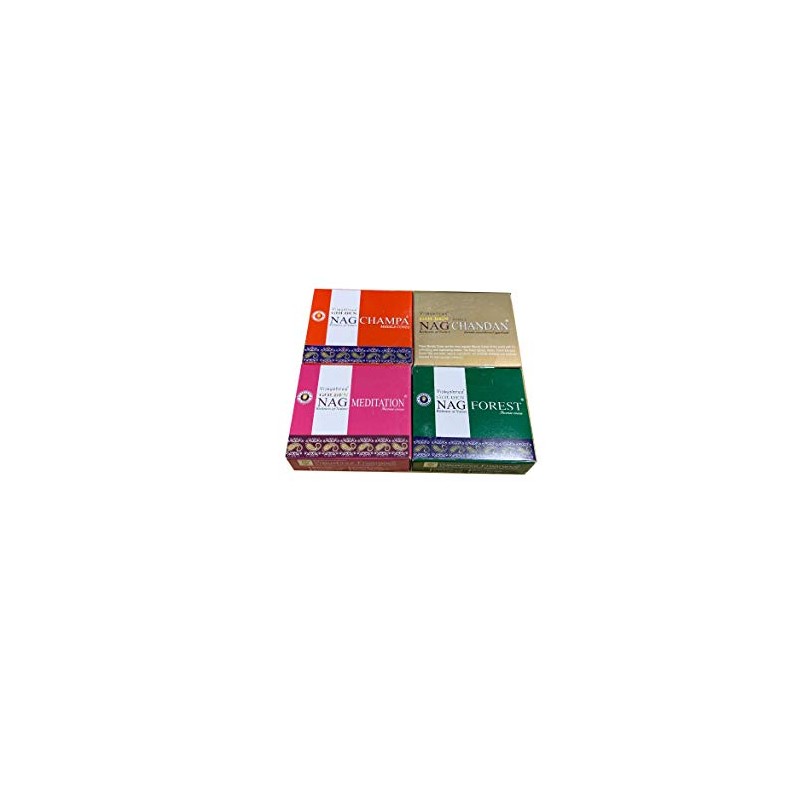 Golden Incense Sticks - Nag Champa, Nag Forest, Nag Chandan,