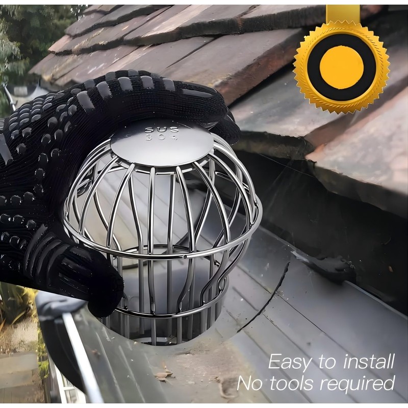 304 Stainless Steel Gutter Guard, Filter Strainer Fits for Round