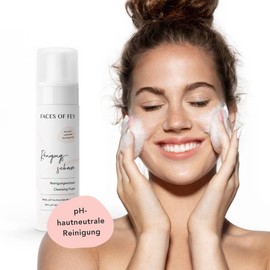 Mild Facial Cleansing Foam for Face - Face Cleansing for Blemish, Oily & Dry Skin as well as Acne - Faces of Fey Natural Cosmetics Face Foam Cleanser - 200 ml