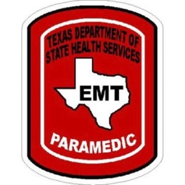 2 Inch Reflective State of Texas EMT Paramedic Vinyl Sticker