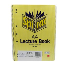 Spirax 906 Lecture Book Side Opening, A4, 140 Page