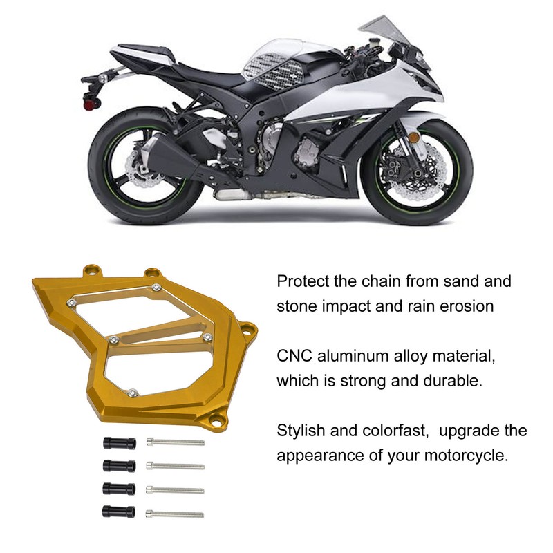 Motorcycle Front Sprocket Cover Chain Guard Protector Aluminum Alloy Replacement