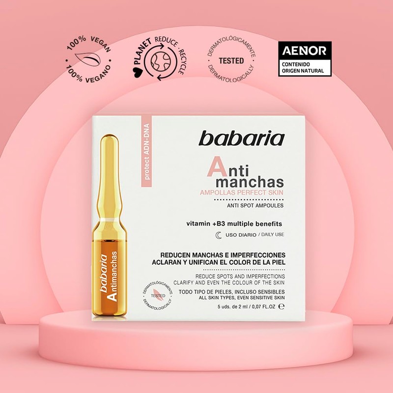 Babaria - Fiale Viso Antimacchie con Niacinamide | Uniforma il