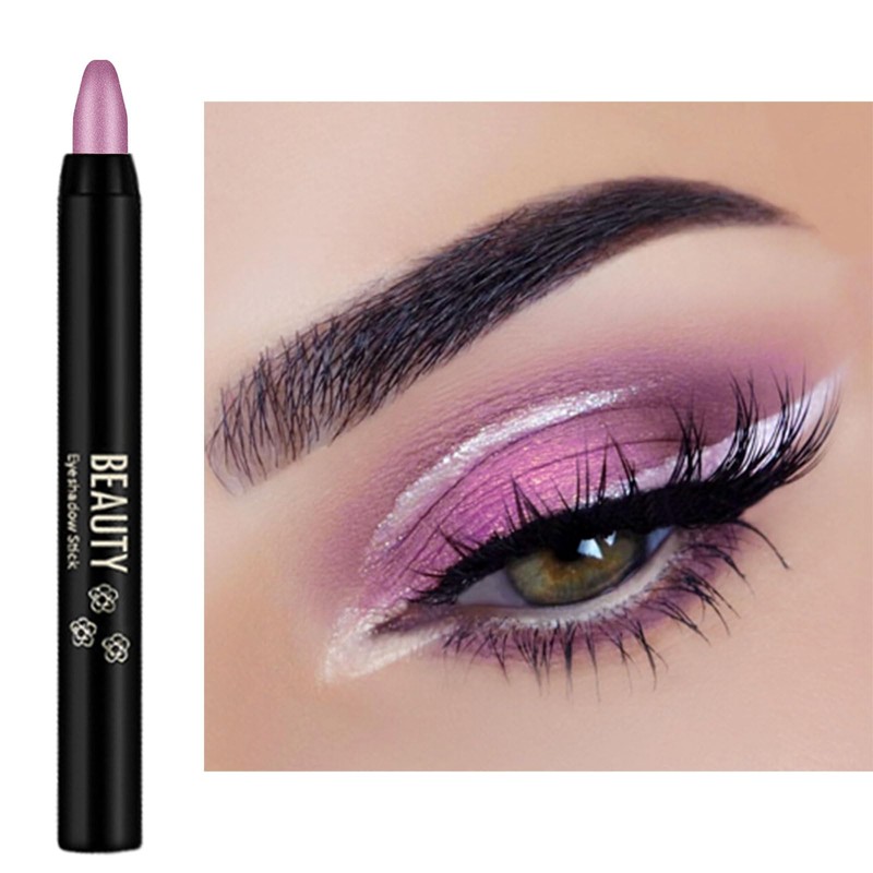 Light Purple Pink Eyeshadow Stick, Shimmering Eyeshadow Metallic Pink Pencil