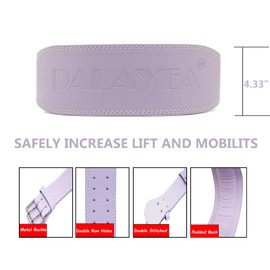 Women Weight Lifting Belt With Padding, Gym Belt 6 MM Thick and 4" Wide 100% Real Leather Lifting Belts for Ladies, Power Lifting Workout & Squats Exercise