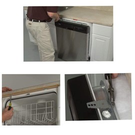 2 Pack 8269145 Undercounter Dishwasher Brackets Mounting Bracket Clips Replacement for Whirlpool Kenmore Sears May-tag Amana Jenn-Air Crosley Roper Mag WP8269145