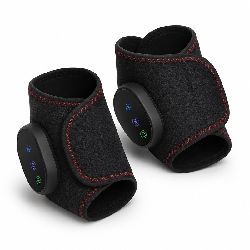 Portable Heated Foot Massager for Relaxation – Wireless Vibration Massage