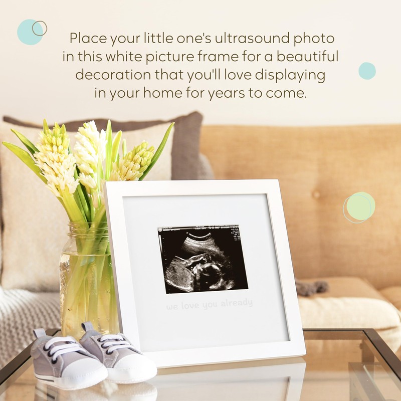 tiny ideas We Love You Already Sonogram Sentiment Keepsake Frame,