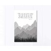 Psalm 121 Print, Mountains Wall Art Bible Verse Quote,Christian Men
