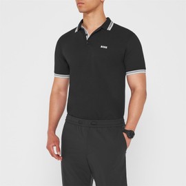 BOSS Men's Paddy Organic Cotton Polo Shirt with Contrasting Logo Details, l