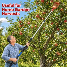 Fruit Picker Tool for Harvesting Apples and Peaches – High-Reach Fruit Collection Head for Home Gardens, Orchards and Tree Picking