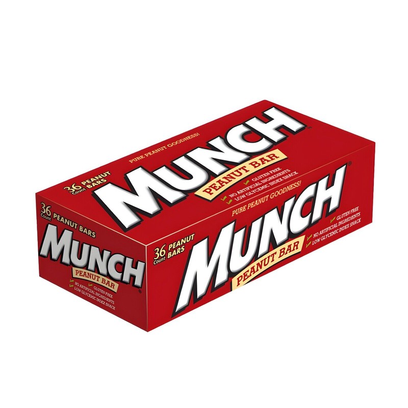MUNCH Peanut Bar Singles Size 1.42-Ounce Bar 36-Count Box