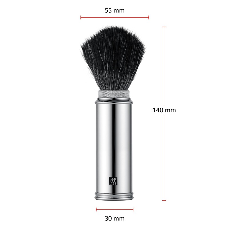 ZWILLING Travel Shaving Brush with Synthetic Hair for Travel, Vegan,