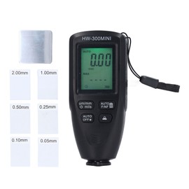 Coating Thickness Gauge 0 to 2000um Range High Accuracy LCD Backlight Display Digital Paint Thickness Meter for Car Black