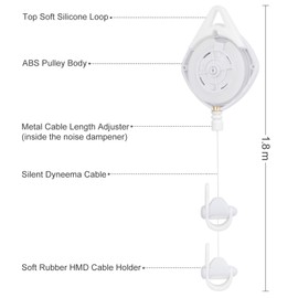 Ourine VR Pulley Cable Management Retractable Ceiling Pulley System Compatible for HTC Vive/Rift S/Oculus Quest2 VR Accessories