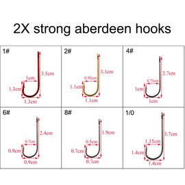 Fishing Crappie Hooks Set,150pcs Panfish Hooks Aberdeen Fishing Hooks Small Fishing Hooks Long Shank Fishing Hooks Live Bait Hooks for Saltwater Freshwater Bass Catfish Trout Crappie Panfish