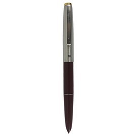 pluma ligera clásica fuente 329, tapa de plata, punta fina, de color rojo                                                                             