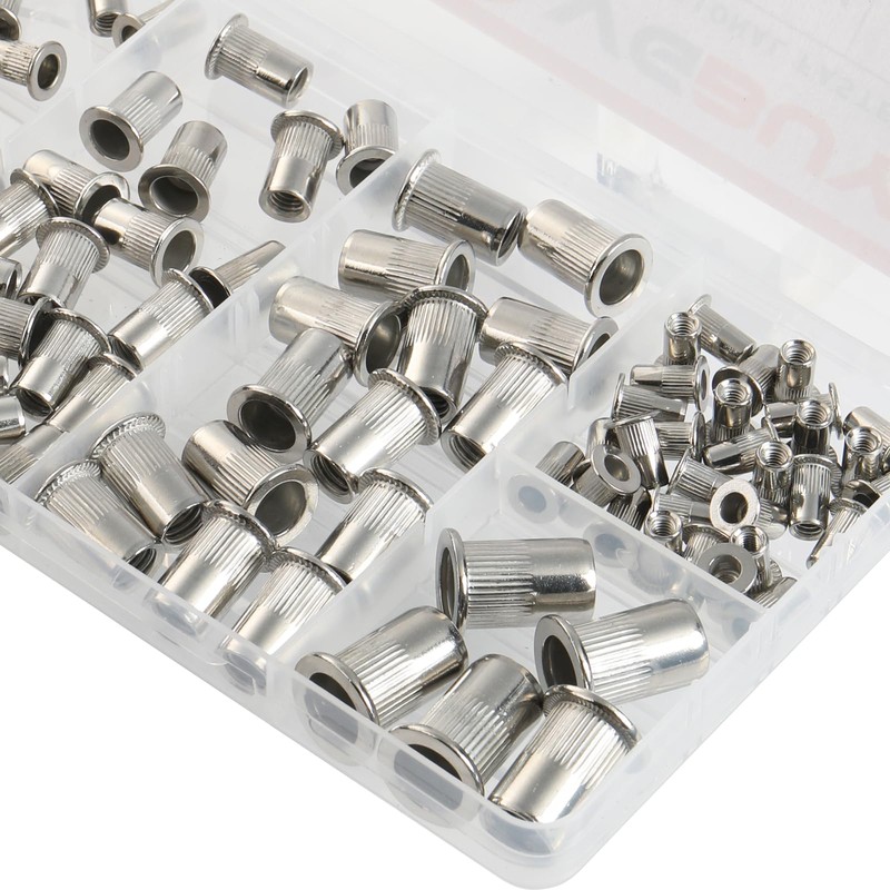 VGBUY 100Pcs Metric Rivet Nut Kit, Rivet Nuts Assortment M4