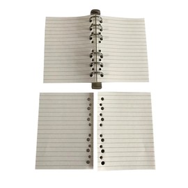 Sevenk Refill 6 Hole A6 Lined Loose Papers for Mulberry Agenda 75 Pages 19/19/38/19/19mm Light Cream Colour