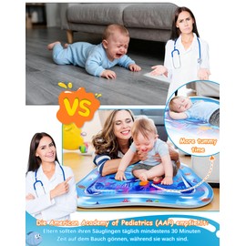 Wincany Water Mat Baby Large BPA Free - Baby Toy from 3 Months, Water Play Mat Baby & Play Mat for Stomach Position, Inflatable Baby Mat Water with Underwater Design, Promotes Motor Skills