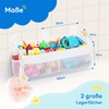 Lifewit Bathroom Toy Boxes with 2 Compartments, Bath Toy Organiser,