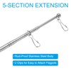 PATIKIL Telescoping Handheld Flag Pole 1M Portable Stainless Steel Telescopic