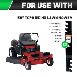 Grasscool SS5000 Timecutter 50 inch 115-5059-03 Mulching Blades for Toro Time Cutter MX5050 MX5000 MX5075 Z5000 70750 Zero Turn 50''Deck Mower Replace for 110-6837-03