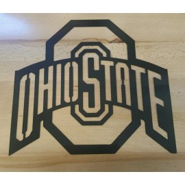 Decor Ohio State University logo metal wall art plasma cut decor buckeyes gift idea