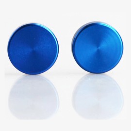 ITEZA LLC 2 Blue Screw Cap Lifetime Warranty Aluminum Metal for Car License Plate Frame