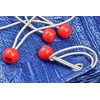 SE 8" White/Red Bungee Stretch Cords with Balls (100 Count)