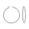 Charles Garnier "Milan" Sterling Silver Large Hoop Earrings