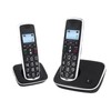 Duo Phones, 2 Black Cordless Phones Modern Backlit Display Handsfree