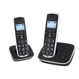 Duo Phones, 2 Black Cordless Phones Modern Backlit Display Handsfree