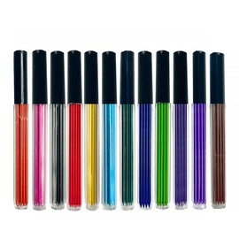 MROOFUL Pencil Leads 2.0mm 96pcs 12 Colors with Leads Filled Art Sketching Supplies Red Blue Yellow Green Pink Automatic Refill
