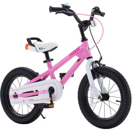 Royalbaby Freestyle 7 Kids Bike Toddlers 16 Inch Wheel Bicycle Beginners Girls Ages 4-7 Years, Kickstand and Water Bottle Included, Pink