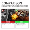 RASTP Walnut Wood Grain Trim Racing Steering Wheel, 13.8''/350MM 6