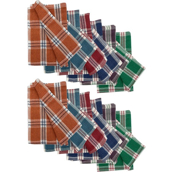 ProBytes Classic Tea Towels 12 Pack - 100% Absorbent Cotton