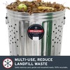 Behrens Manufacturing Galvanized Steel Outdoor Composter/Burner Trash Can for Garden,
