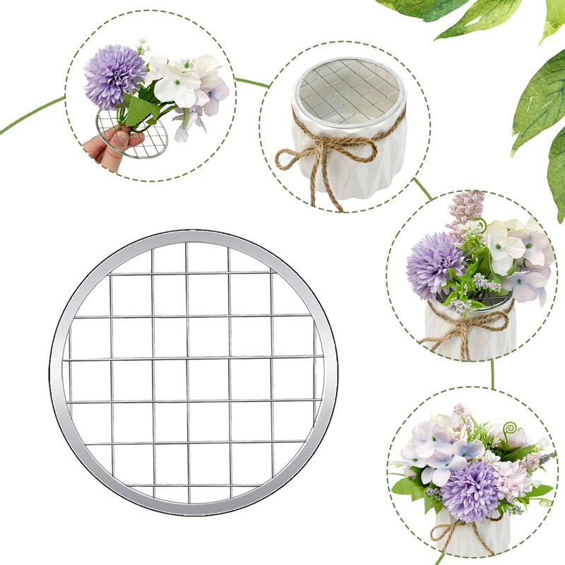 12 Pcs Mason Jar Flower Insert Lids Flower Grid Frog