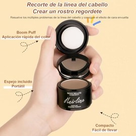 Corrector para las raíces del cabello,Hair Line Shadow Powder,Hairline Powder,Retoca Raíces Polvo para Densificar El Cabello,para esquinas, vértices y líneas del cabello. (Marrón claro, Talla única)